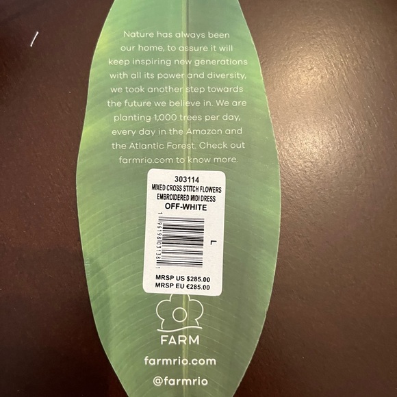 Farm Rio Mixed Cross Stitch Flowers Dress - L - Picture 9 of 10